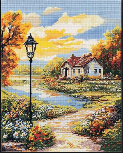 Hdfvlfdsa 11Ct Gestempelte Kreuzstich-Sets, Landschaft 40X50Cm Diy Cross Stitch Stickpackung Craft Handarbeiten Vorgedruckter Stickerei-Starter-Kit Für Anfänger Hdfvlfdsa 11Ct Gestempelte Kreuzstich-Sets, Landschaft 40X50Cm Diy Cross Stitch Stickpackung Craft Handarbeiten Vorgedruckter Stickerei-Starter-Kit Für Anfänger von Hdfvlfdsa