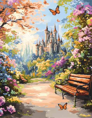 Hdfvlfdsa Kreuzstich Set Vorgedruckt, Parklandschaft Schlösser 40X50Cm 11 Ct Kreuzstich Stickpackungen,Stickbilder Vorgedruckt Kreuzstich Für Wandkunst-Heimdekoration Hdfvlfdsa Kreuzstich Set Vorgedruckt, Parklandschaft Schlösser 40X50Cm 11 Ct Kreuzstich Stickpackungen,Stickbilder Vorgedruckt Kreuzstich Für Wandkunst-Heimdekoration von Hdfvlfdsa