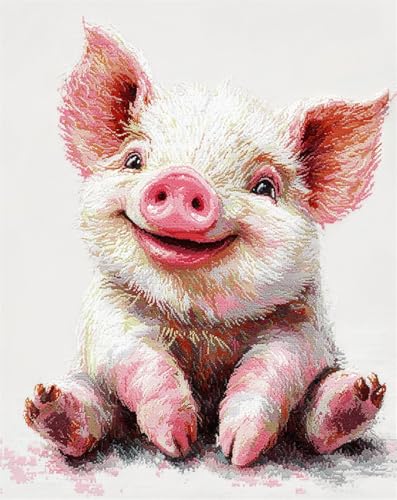 Kreuzstich Set Vorgedruckt, Glückliches Schwein 60x80cm Stickvorlagen Stickbilder Vorgedruckt Kreuzstich Stickpackungen Stickpackung Cross Stitch Embroidery Kit Stickset Sticken Set Erwachse Kreuzstich Set Vorgedruckt, Glückliches Schwein 60x80cm Stickvorlagen Stickbilder Vorgedruckt Kreuzstich Stickpackungen Stickpackung Cross Stitch Embroidery Kit Stickset Sticken Set Erwachse von Hdfvlfdsa