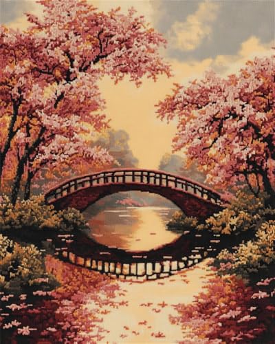 Kreuzstich Set Vorgedruckt, Kirschblütenbrückensee 40X50Cm Stickvorlagen Stickbilder Vorgedruckt Kreuzstich Stickpackungen Stickpackung Cross Stitch Embroidery Kit Stickset Sticken Set Erwac Kreuzstich Set Vorgedruckt, Kirschblütenbrückensee 40X50Cm Stickvorlagen Stickbilder Vorgedruckt Kreuzstich Stickpackungen Stickpackung Cross Stitch Embroidery Kit Stickset Sticken Set Erwac von Hdfvlfdsa