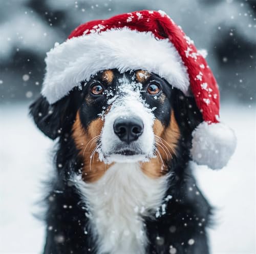 Kreuzstich Stickpackungen Vorgedruckt Set Erwachsene, Hund Mit Weihnachtsmütze Verschneit 40X40Cm Stickvorlagen Stickbilder Vorgedruckt Kreuzstich Stickpackung Sticken Stickbild Set Für Erwa Kreuzstich Stickpackungen Vorgedruckt Set Erwachsene, Hund Mit Weihnachtsmütze Verschneit 40X40Cm Stickvorlagen Stickbilder Vorgedruckt Kreuzstich Stickpackung Sticken Stickbild Set Für Erwa von Hdfvlfdsa