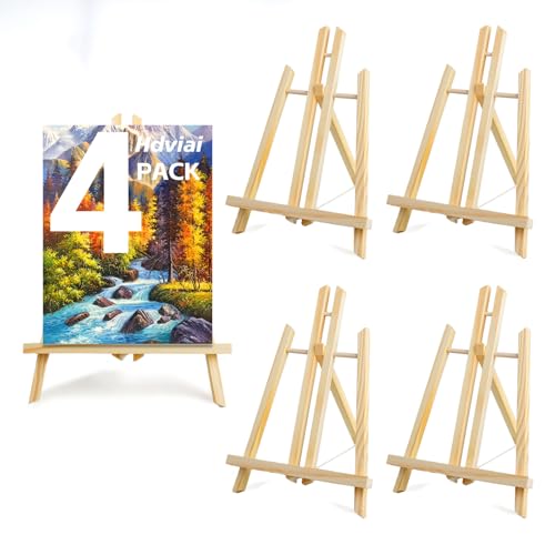 Hdviai 8 Holzstaffeleien – 30 x 19,6 cm Tischstaffeleien – Staffelei zum Malen von Leinwand, Kunst und Handwerk, Stative, Kinder, Studenten, Party, Malstaffelei, tragbare Leinwand-Foto-Bilderhalter von Hdviai