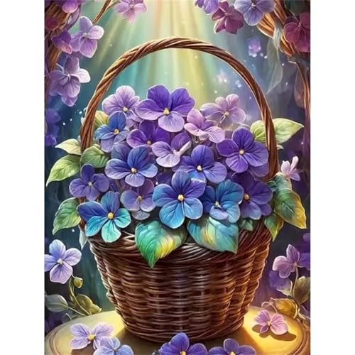 Malen Nach Zahlen Erwachsene,DIY Lila Blumenkorb Handgemalt Ölgemälde Kit für Anfänger und Erwachsene Mit 3-Pinseln und Acrylfarbe für Home Wand Dekor Framed 45x60cm Malen Nach Zahlen Erwachsene,DIY Lila Blumenkorb Handgemalt Ölgemälde Kit für Anfänger und Erwachsene Mit 3-Pinseln und Acrylfarbe für Home Wand Dekor Framed 45x60cm von Heaen