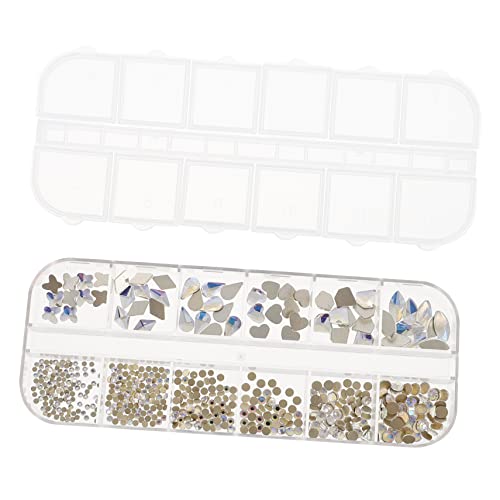 1 Box Maniküre Ausgefallene Form Diamanten Dekor Nagelperlen Für Nagelkunst Flache Rückseite Diamant Strasssteine Nageledelsteine ​​Und Strassdiffusor Nagelkunst Diamant Healeved von Healeved