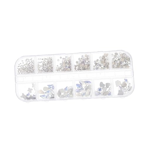 Healeved 1 Box Maniküre Ausgefallene Form Diamanten Nagel Diamantkristalle Dekor Nagel Strass Nägel Dekore Nägel Edelsteine ​​Maniküre Schmuck Nagelkunstdekoration Nagelkunstzubehör Buntes von Healeved