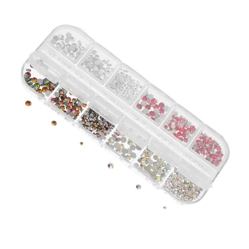 Healeved 1 Box Nagelaufkleber Nagel DIY Ornamente DIY Maniküre Dekore Nagelkunst Zubehör Strass Nagel Charms Maniküre DIY Strass Nagel Charms Für Künstliche Nägel Charms Nagel von Healeved