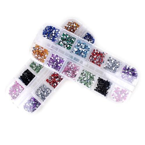 Healeved 1 Karton 12 Nail-Art- graceling dirndl elegant nagelpolitur nailkndy schmuck machen Nailart-Kits Nagelkunst-Anhänger Strasssteine ​​für Nägel Nageldekor Nagelkunst aus Acryl von Healeved