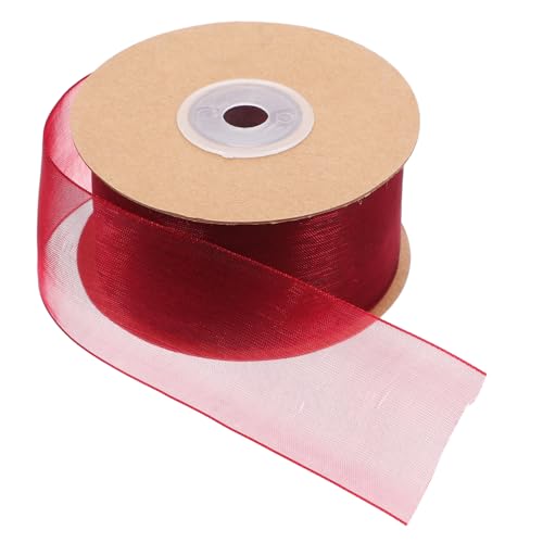 Healeved 1 Rolle Schneegarnband Schleifenbänder Bogen Babybänder Süßigkeitenkorb Grüne Stirnbänder Dekorationen Geschenkbänder Favorisieren Verdrahtete Bänder Hochzeitsbänder Chiffon von Healeved