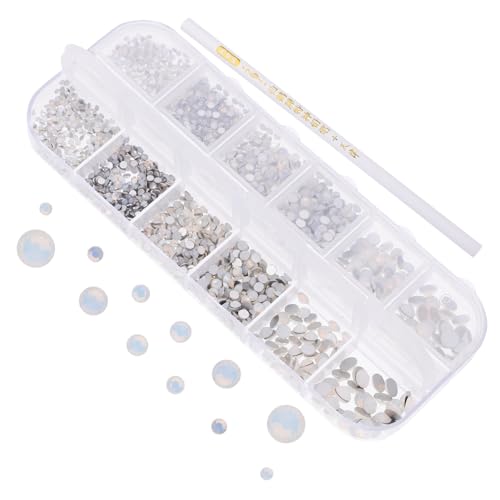 Healeved 1 Satz Nagelzubehör nail decoration nail charms nails accessories Nagelkunstbedarf Nagelverschönerung Nagelaufkleber Brief Manikürezubehör Nagelkunstzubehör Kristallglas von Healeved