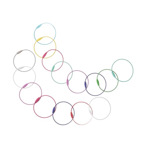 Healeved 1 Satz Schlüsselanhänger Aus Drahtseil Schlüsselschlaufe Ring Sprühlack Schlüsselhalter Schlüsselbund Schlüsselanhänger Mit Kreisförmiger Schleife Metall 15 Stück Healeved 1 Satz Schlüsselanhänger Aus Drahtseil Schlüsselschlaufe Ring Sprühlack Schlüsselhalter Schlüsselbund Schlüsselanhänger Mit Kreisförmiger Schleife Metall 15 Stück von Healeved