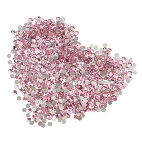 Healeved 1 Strasssteine ​​nageln 3d-aufkleber Nagel Strass Nagelkunstzubehör Nagelschmuck Strass Nail-art-aufkleber Nagelkunst-dekor Nagelkunst Flatback Transparente Aufkleber Rosa Glas von Healeved