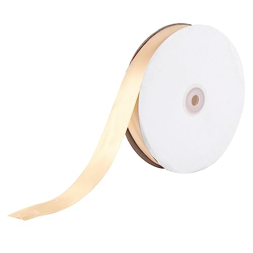 Healeved 1 Stück Geschenkbänder Schleife Blumenband für Polyester-Satinband Stoffband aus Satin Seidenbänder basteln geschenkband ribbon geschenksband haar pin DIY Band Hochzeitsband Golden von Healeved