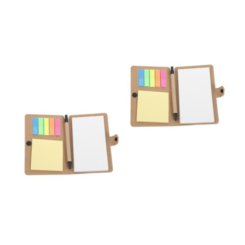 Healeved 2st Business-notizblock Notizbücher Mit Tabs Notiz-organizer Mead College-notizbuch, Liniert Planer Haftnotizen Notizbuch Mit Stift Reisebüro-versorgungsset Khaki Papier von Healeved