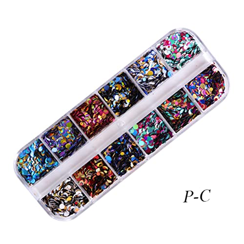 Healeved 3 Kisten Nagel Pailletten nägel zu hause machen nail foil manicure set Nail-Art-Set zilette nägel Nagelaufkleber Nagelkunstperlen holografische Nagelkunst Nagelschmuck Nagelflocken von Healeved