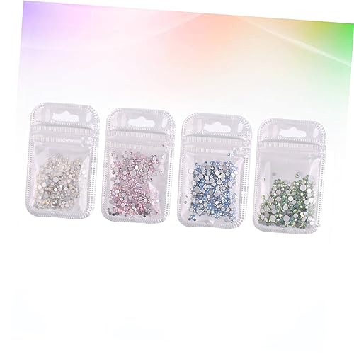 Healeved 4 Stück Glas-maniküre-strass Strasssteine Maniküre Strass Glas Nagel Strass Bunter Maniküre-strass Bunter Nagel Strass von Healeved