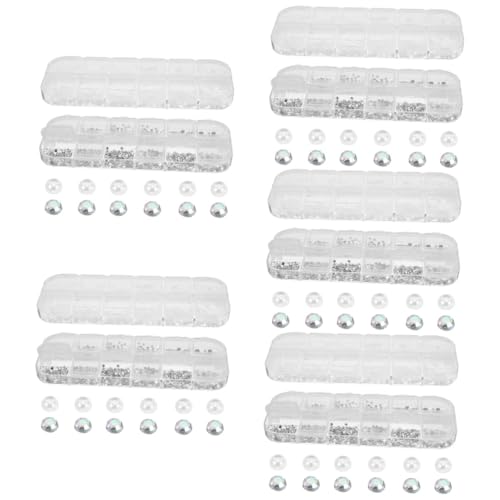 Healeved 5 Sätze Nagelzubehör-set Nageldekorationen Nagel Edelsteine Nail-art-stollen Nailart-juwelen Nagelschmuck Nagelperlen Süße Nagelanhänger Nailart-zubehör Nagelset Acryl 2 Boxen * 5 von Healeved