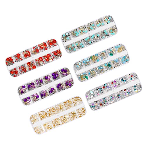 Healeved 5St Nagelkunstverzierung Nagel Strass goldene Nagelanhänger Nagelkunstzubehör funkelnder Nagel Nagelschmuck nail art set kunstnägel set Maniküre-Ornament Nail Beauty-Accessoires von Healeved