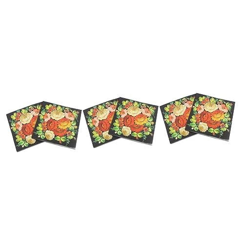 Healeved 60 Stk Partei Seidenpapier Napkins for events Napkins for parties Papier für die Blumenparty bedrucktes Serviettenpapier Blumenservietten aus Papier von Healeved