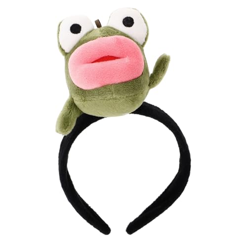 Healeved Frosch-Stirnband Plüsch Niedliches Tier Lustige Party-Stirnbänder Weihnachtskopf Boppers-Stirnband Cartoon-Kopfbedeckung Halloween-Kopfbedeckung Neuartige Kopfbedeckung von Healeved