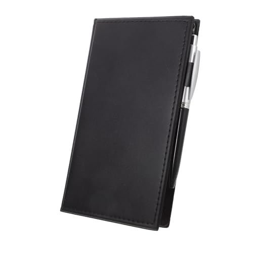 Healeved Notizblock in Business-qualität Notiz-organizer Registerkarten Für Dateiflags College-grundlagen Notebook-stifthalter Taschennotizbuch Haftnotizen-notizbuch Pu-leder Black von Healeved