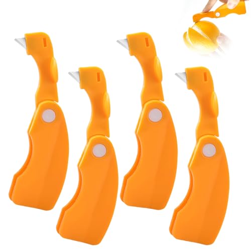 4 Pack Orange Peeler | Easy Open Orange Lemon Citrus Peeler Tool | Sharp Blade Orange Peeler Tool | Creative Kitchen Orange Peeling Gadget von Healife