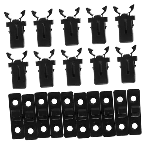 Healifty 10 Sets Müll Können Deckelschnalle Unter Waschbecken Müll Können Tür Küchenmüll Liner Scharniere Mit Der Wand Montierten Müllschuhe Recycling Ersatz Deckel Latch Wheelie Black von Healifty