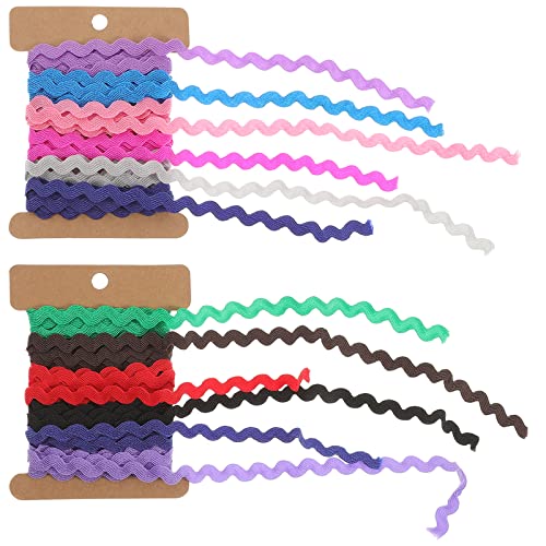 Healifty 2 Rolle Zackenlitze Trimmt Bunte Polyester Trim Bänder DIY Fertigkeit-Band zum Nähen Geschenkverpackung nach Hause Geburtstag Hochzeit Party-Deko 8Mm Style 1 von Healifty