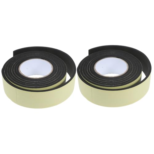 Healifty 2 Rollen Schaumband Leitung Maskierung Teich sprühen Luft schaumklebeband foam insulation tape Fensterdichtungsband abklebeband selbstklebendes Klebeband Schaumdichtung Eva Black von Healifty