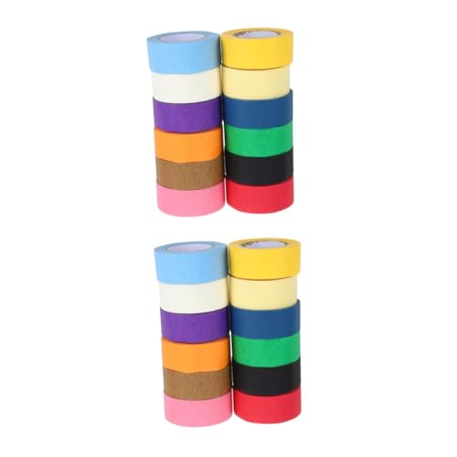 Healifty 2 Sätze Buntes Malerband Etikettenband Farbiges Klebeband Bastelklebeband Handwerkliches Klebeband Washi-klebeband Washi-tape Dekorative Bänder Für Sammelalben Papier 12 Rollen * 2 von Healifty