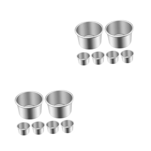 Healifty 2 Sätze Kuchenform Haustierring Quiche-backform Ovaler Stecker A4-aufkleber Cupcake-pfanne Aus Aluminium Schließblech Großes Loch Rundstecker Silver Aluminiumlegierung 6 Stück * 2 von Healifty