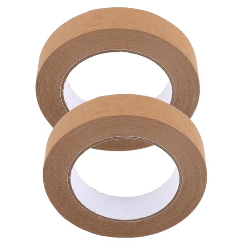 Healifty 2st Klebeband Braunes Bastelband Kraftband Für Umzugskartons Packpapier Kleben Natürliches Papierband Kraft-versandband Braunes Packband Sich Bewegendes Band Kraftpapier Brown von Healifty