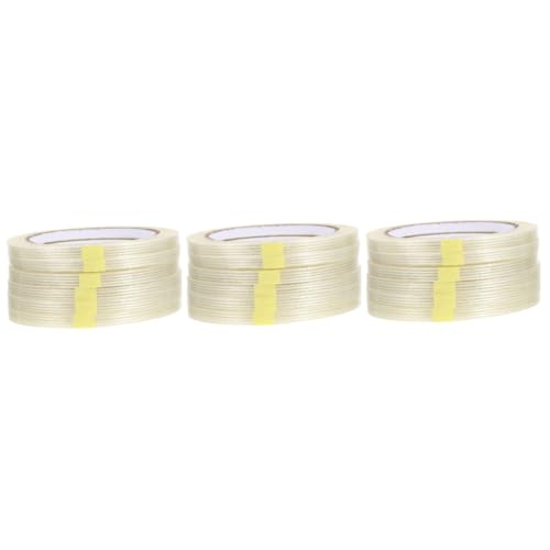 Healifty 3 Sätze Glasfaserband Multifunktionales Klebeband Gentle Tape Streifen Klebeband Für Den Hausgebrauch Spender Bündelband Befestigungsbänder Glasfasergewebe Transparent 6 Rollen * 3 von Healifty