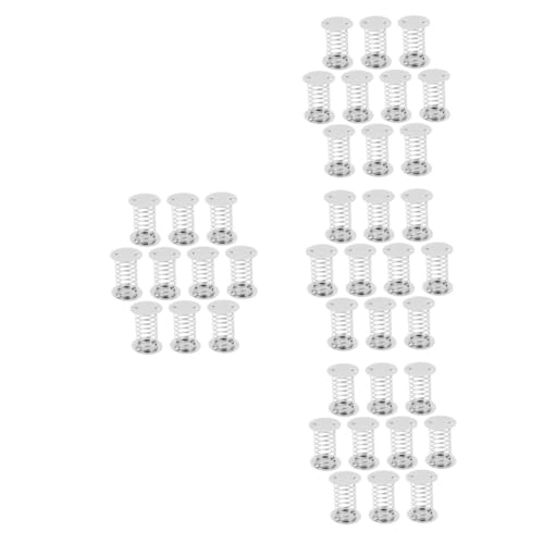 Healifty 4 Sätze Federbasis Kopfschütteln Puppe Frühling Wackelnde Kopfbasis Armaturenbrett-spielzeugbasis Diy Armaturenbrett-schaukelständer Puppenkopf Basis Stahl Silver 10 Stück * 4 von Healifty