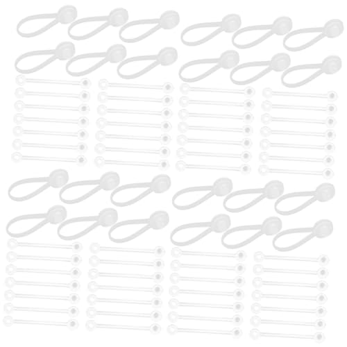 Healifty 4 Sätze Kunststoffstreifenschild Etikett Transparentes Lanyard-zubehör Beschilderungshaken Für Einkaufszentren Spanngurt Schildhalter Für Regal Pvc 2000 Stück * 4 von Healifty