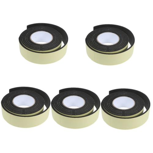 Healifty 5 Rollen Schaumband schaumklebeband foam insulation tape Klebeband für Fabrikgebrauch Maskierung Stopper abklebeband Türdichtungsstreifen für Türrahmen Dichtungsschaum Eva Black von Healifty