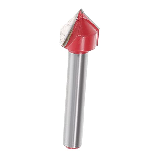 Healifty 90 Holzbearbeitungsschneider Fräse Bohrer Kabelschneider bündig trimmen Router-Tool Drehbit holzbearbeitung trimmen Router-Bit Trimmer CNC-Gravierbit Trimm-Bit Kohlenstoffstahl rot von Healifty