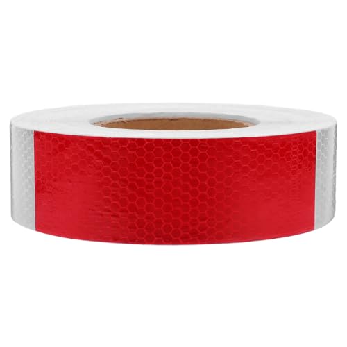 Healifty Auto-Reflektierende Klebebandrolle Hitzeschildband Rutschfestes Klebeband Weißes Und Rotes Reflektierendes Klebeband Für Auto-Lkw 5 Cm X 450 Cm von Healifty