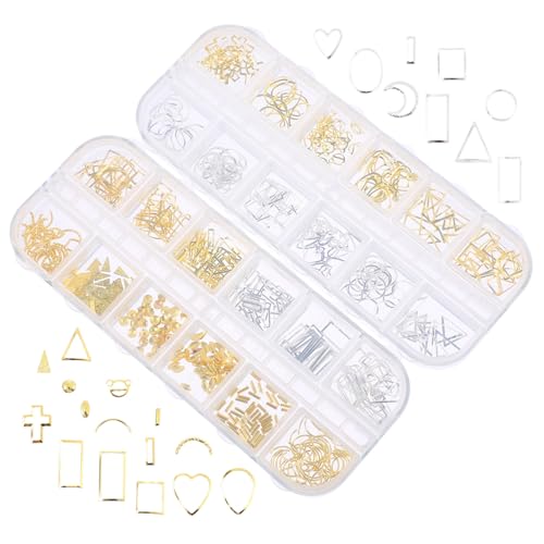 Healvian 1 Satz Nail-art-zubehör Ohrringe Aus Sterlingsilber Goldene Ohrhaken Halloween Nail Art Merksam Silve Aufkleber Exquisite Maniküre-dekore Maniküre-ornamente Zinklegierung 2 Kartons von Healvian