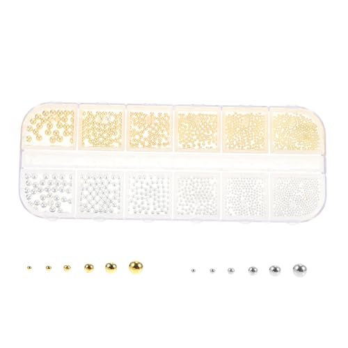 Healvian 1 Schachtel Nagelbohrer nagellack nagelgele kladden Nagelkunst Zubehör nail Perlen Reize Werkzeugdekoration Pinsel Dekoration Nagelbolzen maniküre schmuck selber machen Stahl Ball von Healvian