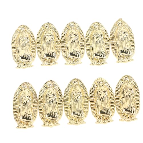 Healvian 10 Stück Virgin Nail Charms 3d-geprägte Virgen De Guadalupe Diamanten Nail Art Charms Metall Nail Art Zubehör Für Die DIY Nail Art Schmuckherstellung von Healvian