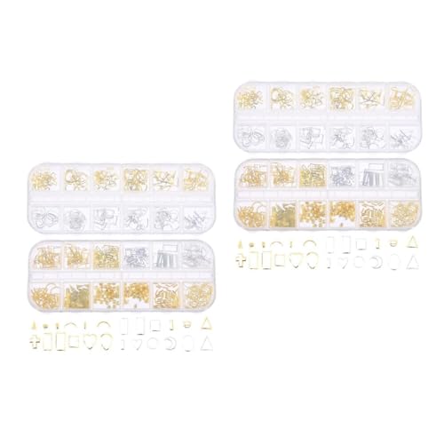 Healvian 2 Sätze Nail-art-zubehör Halloween Nail Art Merksam Schlüsselanhänger-kit Goldene Ohrhaken Aufkleber Nageldekore Aus Legierungen Diy Maniküre Pailletten Zinklegierung 2 Boxen * 2 von Healvian