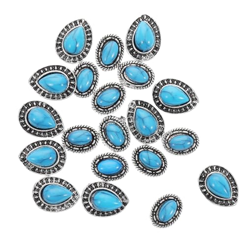 Healvian 20 Stück Maniküre Diamant nageldesign einzigartige Nagelcharme Anhänger für künstliche Nägel Nail-Art-Charme Nagel Charms Nailart-Schmuck Nagelkunstzubehör Harz Sky-blue von Healvian