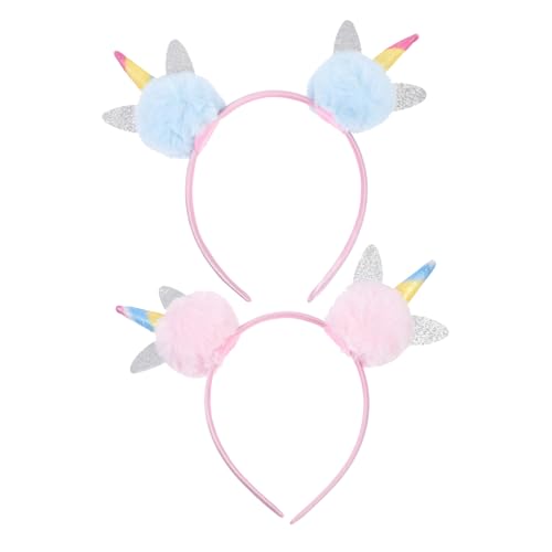 Healvian 2st Einhorn Stirnband Haarschmuck Für Babymädchen Kinderkostüme Stirnbänder Zum Kindergeburtstag Stirnbänder Für Bühnenauftritte Einhorn- Einhorn Kopfschmuck Plüschstoffe von Healvian