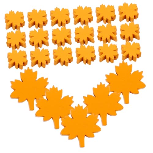 Healvian 50 Stück Ahornholzperlen Deko Blattperlen Herbstliche Holzperlen, Thanksgiving-perlen Herbstblatt-silikonperlen Herbsthandwerk Für Erwachsene Kürbisperlen Für Armbänder Orange von Healvian