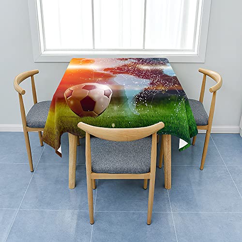 Hearda Tischdecke Abwaschbar Rechteckig, 3D-Fußballdruck Polyester Tischdecken Wasserdicht Pflegeleicht Tischtuch für Küche Weihnachten Party Restaurant (100x140cm,sternenklarer Himmel) von Hearda