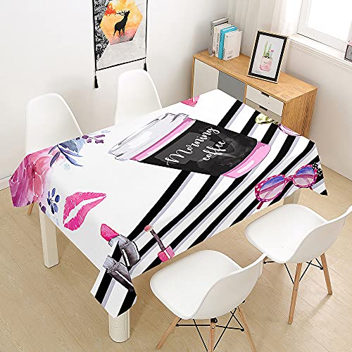 Hearda Tischdecke Abwaschbar Rechteckig, 3D-Kosmetikdruck Polyester Tischdecken Wasserdicht Pflegeleicht Tischtuch für die Dekoration von Schminktisch, Zimmer (Kaffee,60x60cm) von Hearda