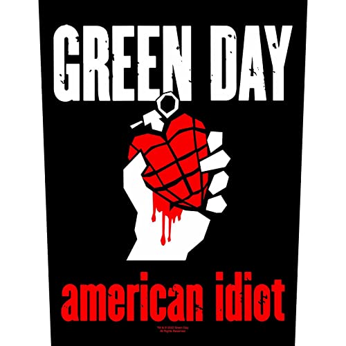 Green Day - American Idiot Backpatch Rückenaufnäher von Heart Rock