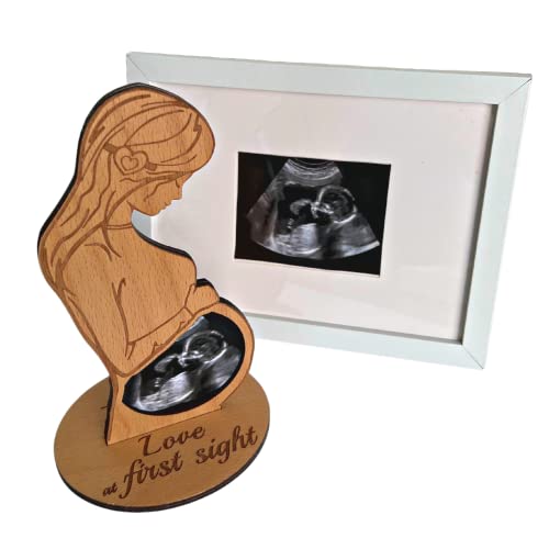 Heart's Sign Sonogramm-Bilderrahmen-Set – einzigartige Geschenke für schwangere Frauen | schwangere Mutter Geschenke Ultraschallrahmen | werdende Eltern werden einzigartige Geschenke von Heart's Sign