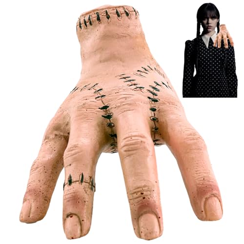 Family Thing Hand, Eiskaltes Händchen, Realistic Scarred Latex Palm, Hand Thing Action Figur Model, Addam Fanartikel, Geschenk für Fans, Cosplay Party Halloween Deko von Heartsking