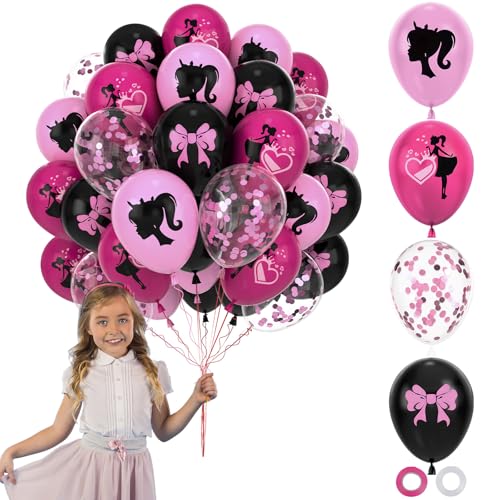 Luftballon Geburtstag Deko, 42 Stück Prinzessin Latexballons Cartoon Themed Kindergeburtstag Deko Luftballon Geburtstagsdeko Party Supplies für Mädchen Luftballon Party Deko Geburtstag von Heartsking